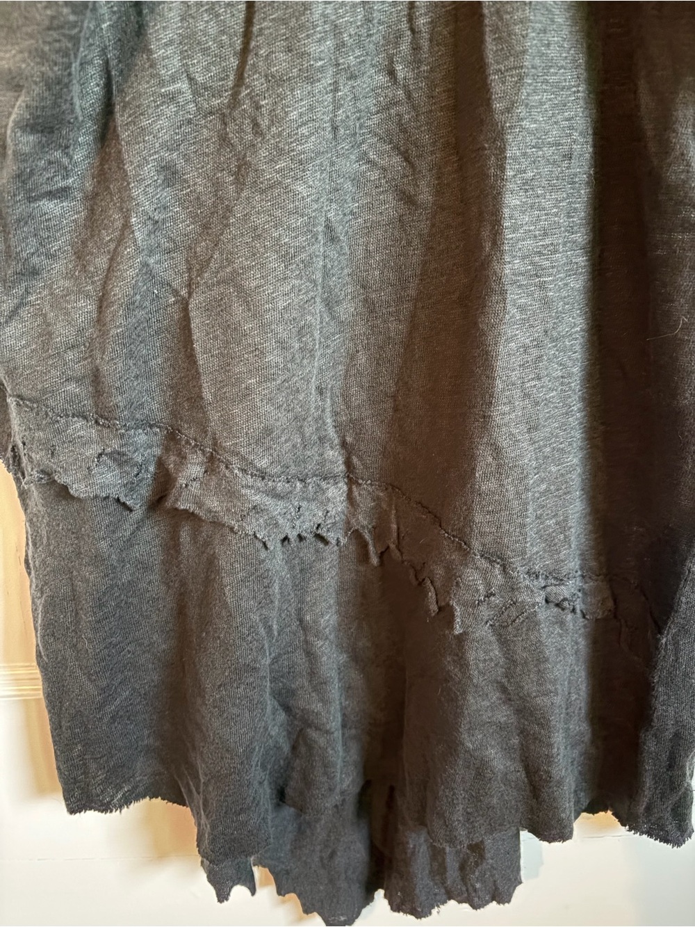 IRO Black Racerback Tank with Subtle Ruffle Bands - Picture 5 of 6